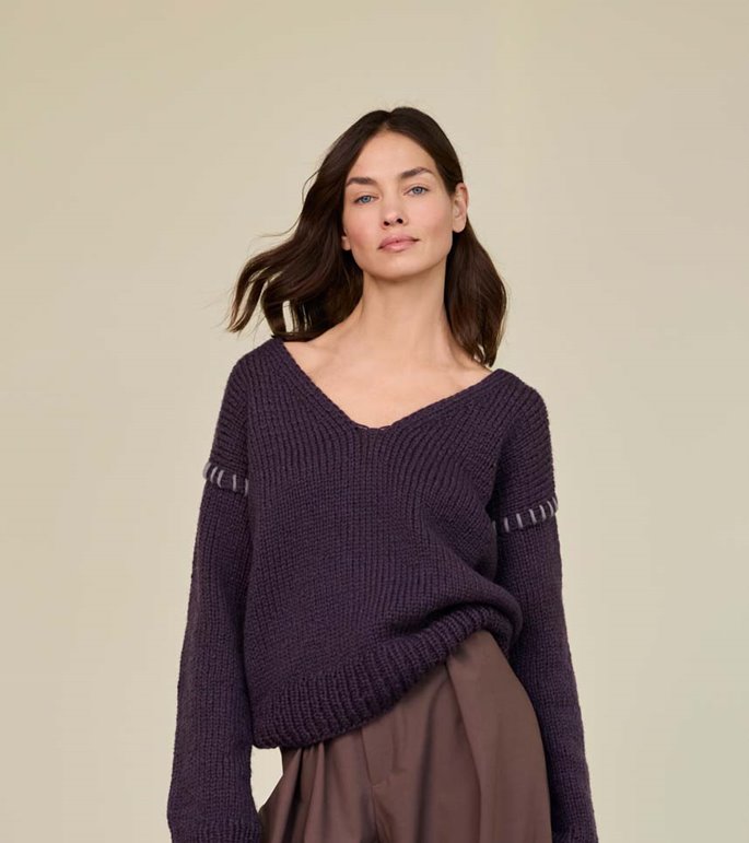 Lana Grossa V-PULLOVER Winter Softness